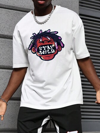 Manfinity EMRG 男士卡通印花圆领短袖 T 恤