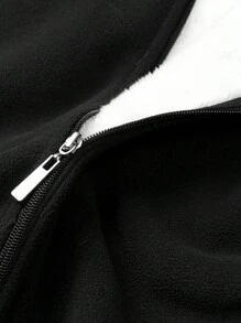 Chillumni Men's Autumn And Winter Stand Collar Loose Casual Fleece Jacket With Shake Grain, Long Sleeves