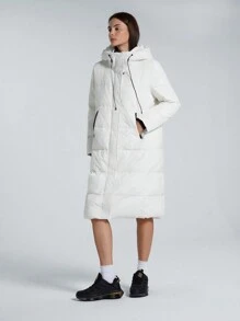 LYSMO Women's Casual Long Hooded Feathers& Down Coat, Winter