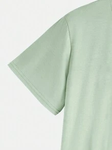 RueChic Men Letter Graphic Tee - Green - View 5