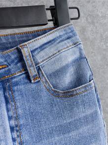 SHEIN Tween Boy 破洞休闲牛仔裤