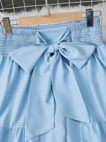 Breezaya 女款浅蓝色高腰阔腿宽松裤 - 淺藍色 - 查看 3