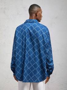 AKNOTIC Business Casual معطف رياضي فضفاض وكاجوال مطبوع، مناسب للخريف والشتاء