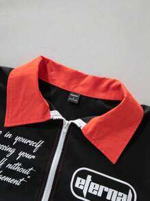Manfinity Hypemode Men's Zipper Long Sleeve Color Block Fashion Street Jacket - Multicolor - View 6