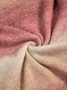 EMERY ROSE Women Dip-Dyed Long Sleeve Crew Neck Sweater Fall Women Clothes - Multicolor - View 6