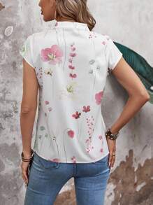 EMERY ROSE 女式春季花卉印花衬衫