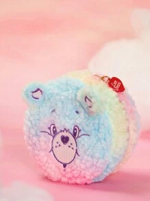 SHEIN X Care Bears 可爱双色熊刺绣毛绒首饰收纳盒，礼物 - 彩色 - 查看 3