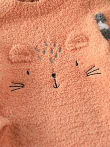 Váy len dệt kim thời trang dễ thương cho bé gái sơ sinh - Màu Khaki - Xem 3