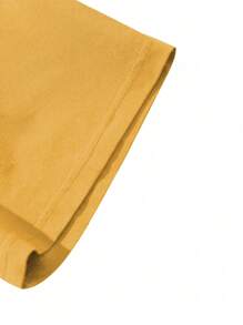 Manfinity Homme Men's Summer Letter Embossed Crew Neck Casual Short Sleeve T-Shirt - Yellow - View 3