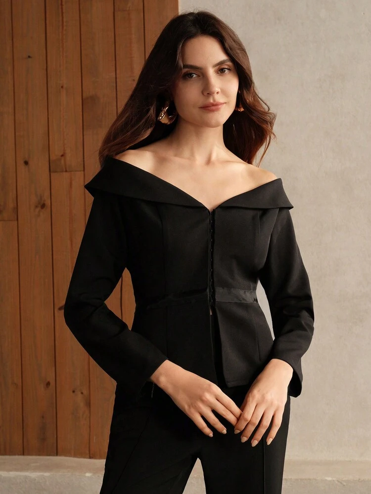European & American Style Sexy Off Shoulder Cropped Top