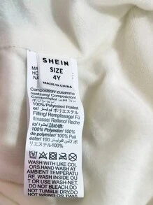 Girls' Warm Padded Long Puffer Jacket, Blue - Baby Blue - View 8