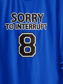 SHEIN Leap Crew Bộ 3 áo thun dài tay in chữ màu đơn giản cho bé trai tuổi mới lớn, Thu (9), Đông (2), Đen, Trắng - Xanh đậm - Xem 6