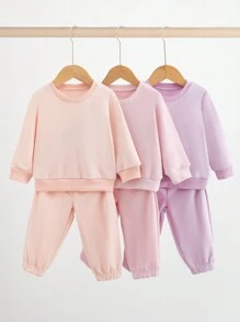 6 件套女宝宝加厚彩色休闲可爱运动衫套装秋冬 - 彩色 - 查看 1