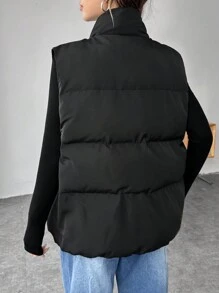 SHEIN Maternity Spring Zip Up Vest Jacket, Maternity Outerwear & Coats For Winter