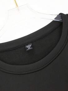 SHEIN LUNE 大码女式南瓜印花圆领宽松休闲运动衫，春秋季