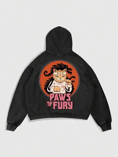 Vincenttrinidadart Sweat-shirt à capuche imprimé lettre de bande dessinée et flocon de neige décontracté pour homme