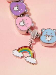 SHEIN X Care Bears 1 件彩色卡通熊彩虹图案手链，礼物，情人节 - 彩色 - 查看 5
