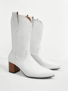Styleloop Ladies' Solid Color High Heel Fashion Boots Suitable For Daily Wear Fall
