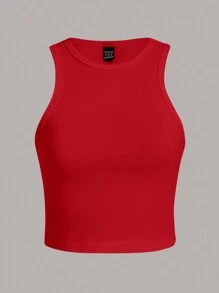 SHEIN EZwear Set de 2 tops de tirantes cortos y ajustados para mujer, sexy y adecuado para el verano