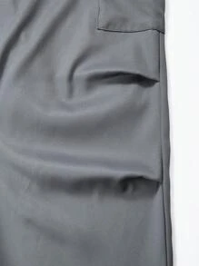 SHEIN Explorewe 少女复古图案印花卫衣和工装裤两件套 - 白色 - 查看 4