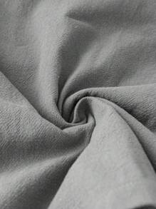 EMERY ROSE Women's Casual Zip Collar Grey Dress, Summer