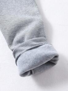 SHEIN Teens/Youth Casual Solid Color Lightweight Gray Hoodie Sweatshirt Chic Outfits For Autumn/Winter