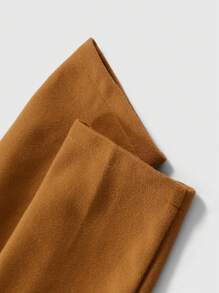 Manfinity Mode 男士秋季休闲双排扣针织大衣 - 棕色 - 查看 3