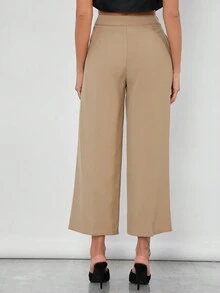 BizChic Pantalones con costura delantera - Caqui - Ver 2