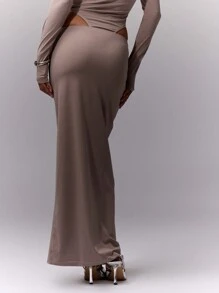 MUSERA Fitted Maxi Skirt Elegant Spring Summer Sexy