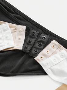 SHEIN BASICS 3 件套女士休闲圆领无袖紧身纯色针织紧身衣 - 彩色 - 查看 7