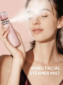 JMMO 面部喷雾，无线喷枪套装氧气面部喷雾 800mAh，便携式化妆喷枪，用于面部身体补水，护肤工具，美容和个人护理必备工具圣诞礼物，秋冬假期必备品露营度假必需品度假配件，露营用品 800mAh 电池容量 - 粉色 - 查看 5