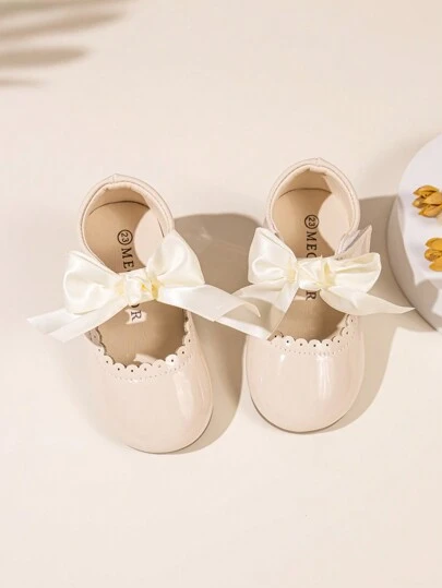 Cute Girls Fashion Mary Jane Bowknot Princess Shoes Ballet Flats