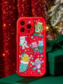 SHEIN X Care Bears Funda de teléfono móvil con estampado de dibujos animados en rojo - Edición Navideña REGALOS