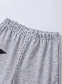 SHEIN Explorewe 3pcs/Set Tween Girls Hooded Top + Embroidered Vest + Pants Suit - Grey - View 6