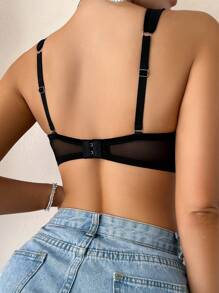 Women's Solid Color Lace Bra, Lingerie