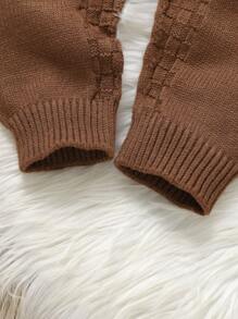 SHEIN Vintaside Kids Baby Boy Casual Knitted Romper, Fall & Winter