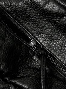 ROMWE Grunge Punk Balo phong cách Goth Unisex có mặt thánh giá, sức chứa lớn, Balo đinh tán Punk cổ điển, thích hợp đi học - màu đen - Xem 11