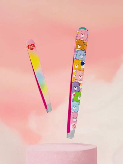 SHEIN X Care Bears 2 件套卡通熊设计眉毛镊子、Love-A-Lot 熊、Funshine 熊、 熊、Friend 熊、礼物