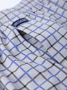 2pcs/Pack Men's Plaid Loose Boxer Briefs - Multicolor - View 8