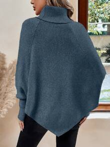 EMERY ROSE 休闲女士纯色宽松蝙蝠袖高领毛衣，秋冬季，长袖上衣