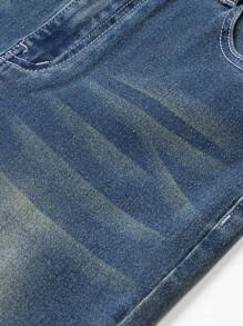 SHEIN Adolescente menina cruz strass flare casual versátil jeans