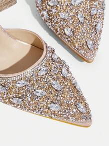 CUCCOO TILAWA Pointed Toe Glitter Party High Heel Pumps For Women Fall New Year Holiday Valentines