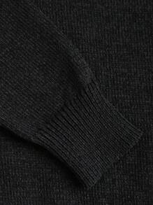 Flirla Sweter damski z kwiatowym wzorem i długim rękawem i okrągłym dekoltem