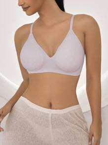 EasyFave 無縫果凍內衣女式胸罩 - 淡紫色 - 查看 3