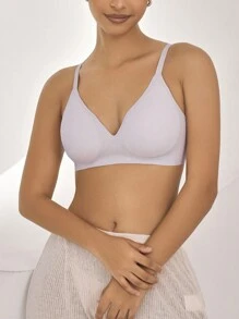 EasyFave 無縫果凍內衣女式胸罩 - 淡紫色 - 查看 5