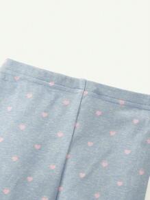 Cozy Pixies 2pcs Baby Girl Snug Fit Pajama Set - Round Neck Ruffle Trim Long Sleeve Top And Pants - Dusty Blue - View 8