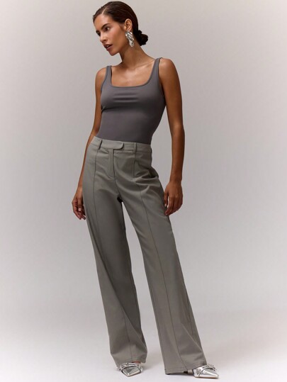 MUSERA Office,Teacher Low Rise Tailored Trousers Elegant Spring Summer Sexy