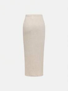 3pcs/Set Tween Girls Knitted Skirt - Multicolor - View 10