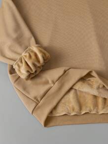 Chiquease 2 sztuki/zestaw damskich spodni dresowych z podszewką termiczną i bluzy z kapturem