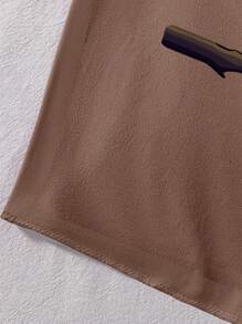 INAWLY Women's Casual Owl Printed Vest For Vacation Graphic Tees Women Tops - Mocha Brown - View 3